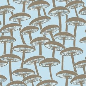 Mushrooms - Hollow Brown Mushrooms on Cloud