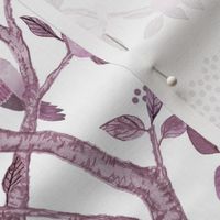 Soft Violet Citrus Grove Toile