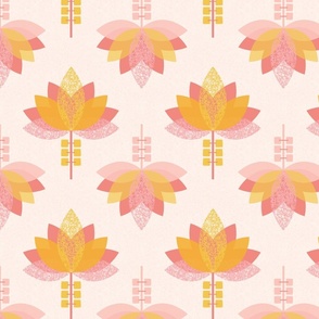 Lotus Flower // Orange and Pink