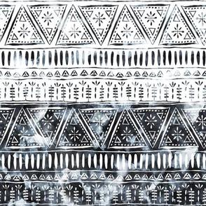 Mendhi B & W Stripe