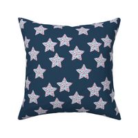 Leopard print stars american flag national holiday theme navy blue red white