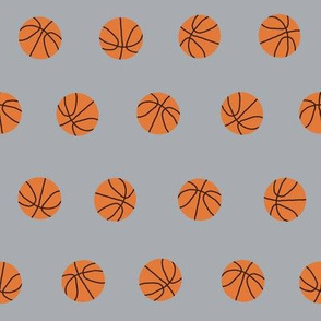 basketball sports fabric, college basketball, sports, basketballs, simple, classic style - grey