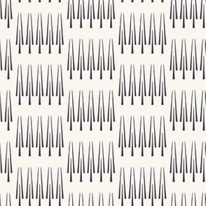  Ethnic row of trees motif scandi style. Vector seamless pattern. 