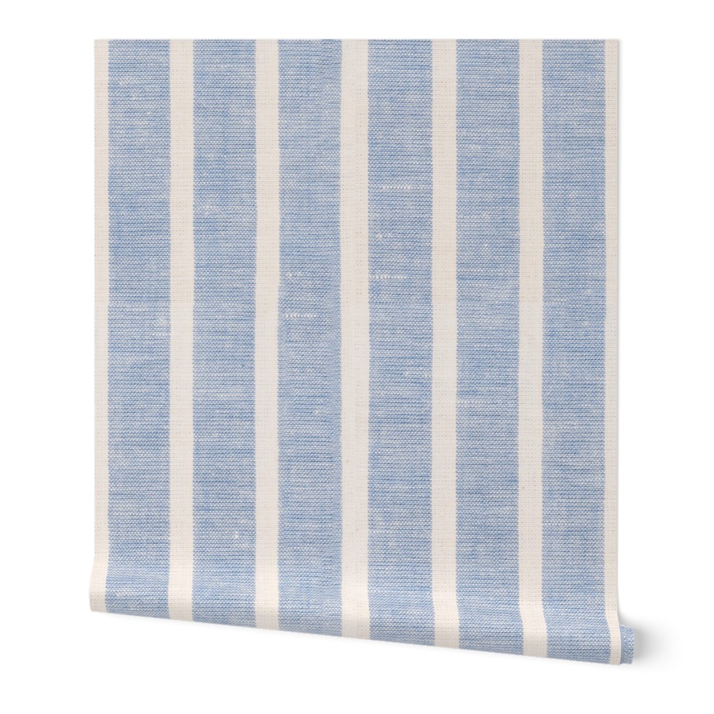 Blue Linen Towel Vertical