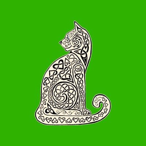 Celtic Cat 8 black green swatch