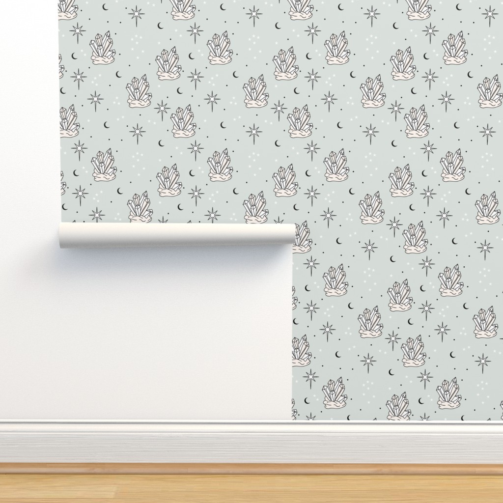 Trust the universe moon stars and Wallpaper | Spoonflower