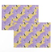 Purple Honeycomb Bee Pattern - Small Scale