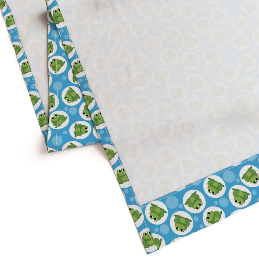 Cute Frog Pattern on Blue