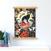 Happy Halloween Tea Towel (black)