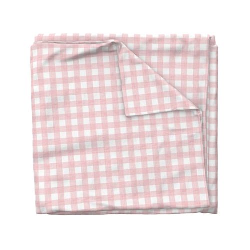 pink linen checker - 1 inch