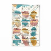 Hand  Lettering 2020 Watercolor Calendar
