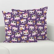 Cute Halloween Cats / Purple