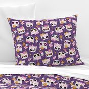 Cute Halloween Cats / Purple