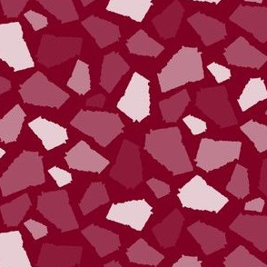 Georgia State Shape Outline Garnet and White