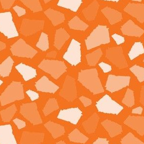 Georgia State Shape Outline Orange and White