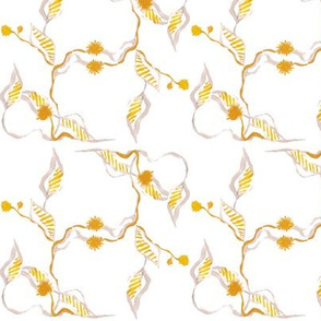 Yellow & White Vine Floral