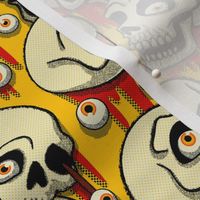 Halloween Skulls & Eyeballs - Yellow