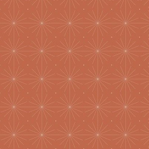 Nineteen Sixty Starburst small: Terracotta & Beige Atomic MCM Mod