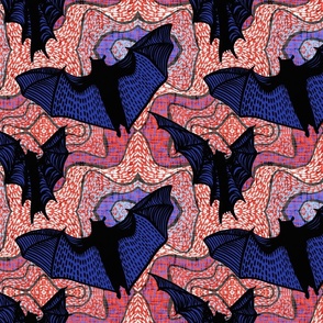 Hallowed Bats Embroidered at Dawn by Su_G_©SuSchaefer