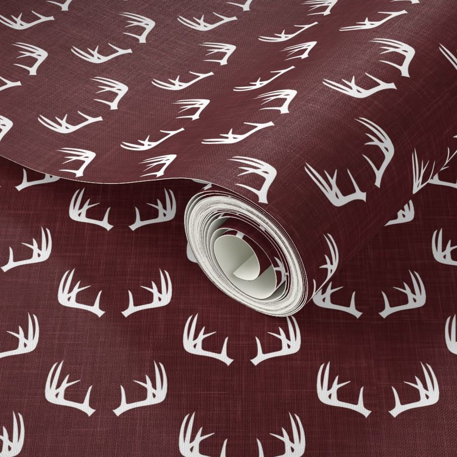 antlers on burgundy   || micro scale C19BS