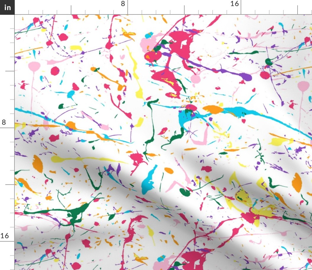 Farbspritzer Stoffe | Spoonflower