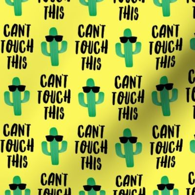 Can't touch this - cactus with sunnies - yellow - LAD19