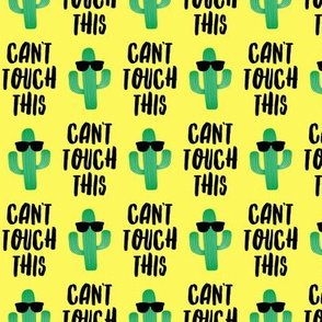 Can't touch this - cactus with sunnies - yellow - LAD19