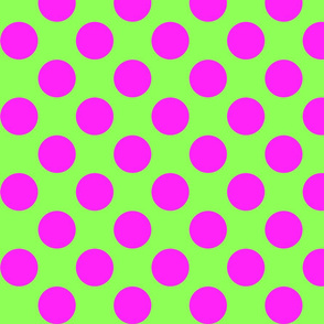 Hot Pink Spots on Lime