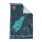 2024 Celebration Champagne.Tea Towel