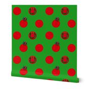 Red Spots on Green - Christmas