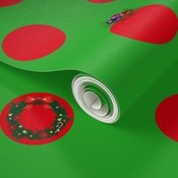 Red Spots on Green - Christmas