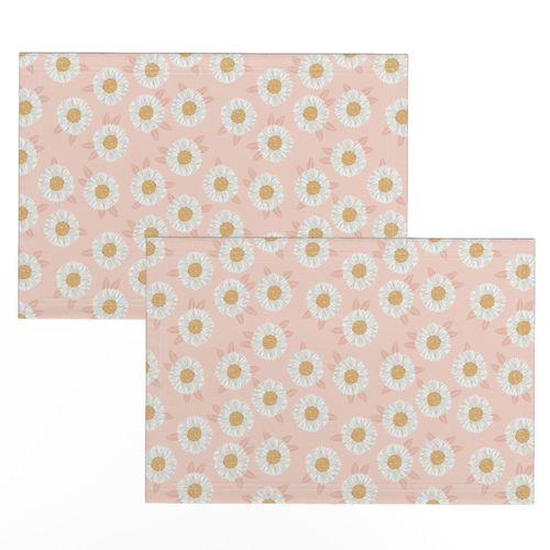 daisy fabric - sfx1404 blush - nursery fabric, floral fabric, earth toned fabric, trendy floral fabric, baby bedding fabric 