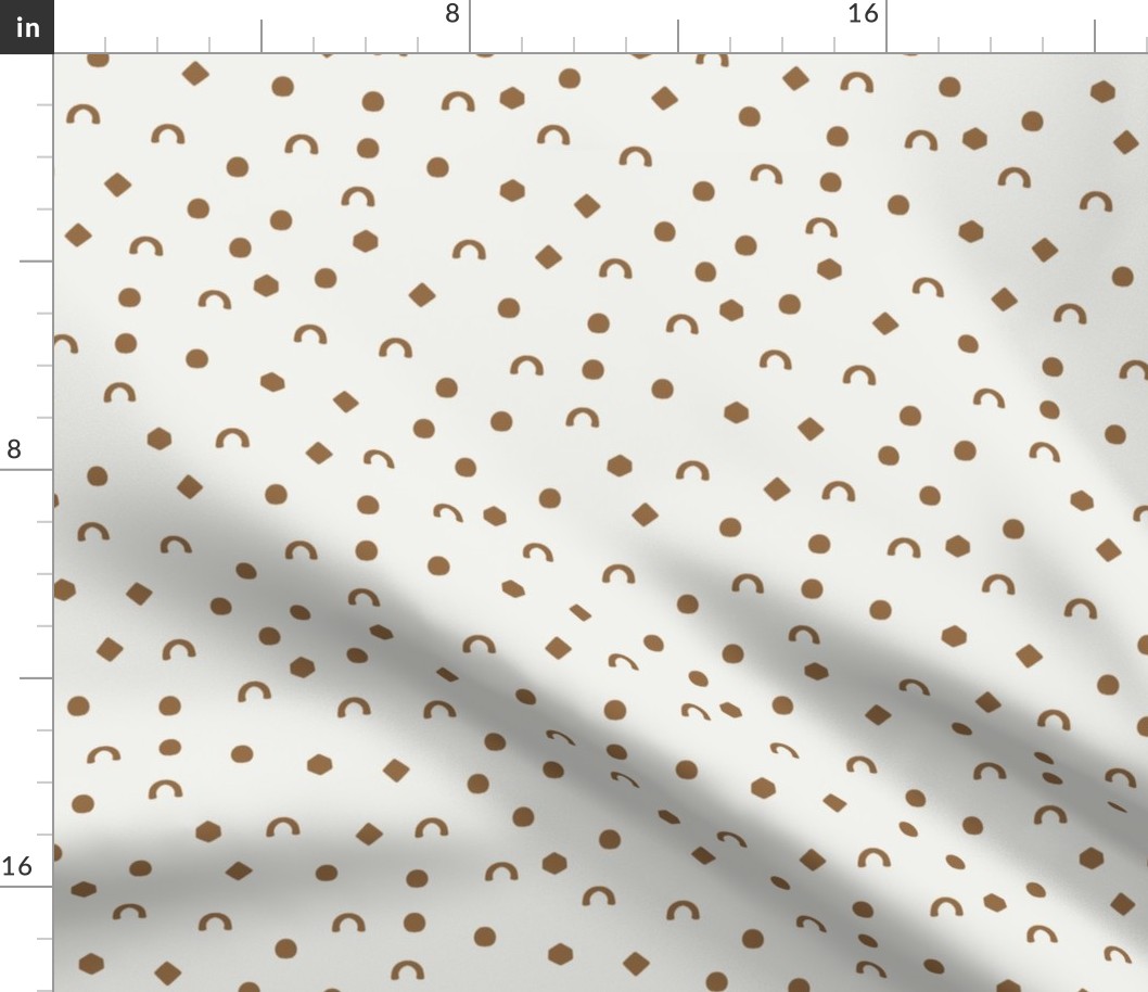 shapes fabric - chipmunk sfx1044 - nursery fabric, baby fabric, earth toned fabric, warm tones fabric, trendy boho fabric