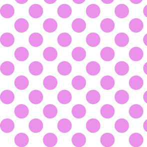 Big Polka Dots - Lavender on White