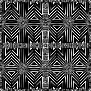 Black and White Wicker Pattern 