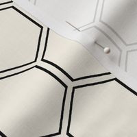 Hexagons / Save the Honey Bees -Honeycomb med off white  