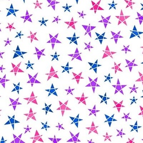 Geo Stars - pink, purple, blue, bi colours