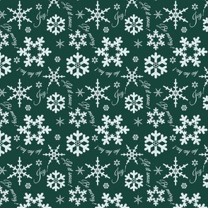 Let It Snow Forest Green Small