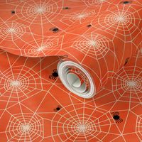 Halloween spider webs orange