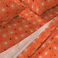 Halloween spider webs orange