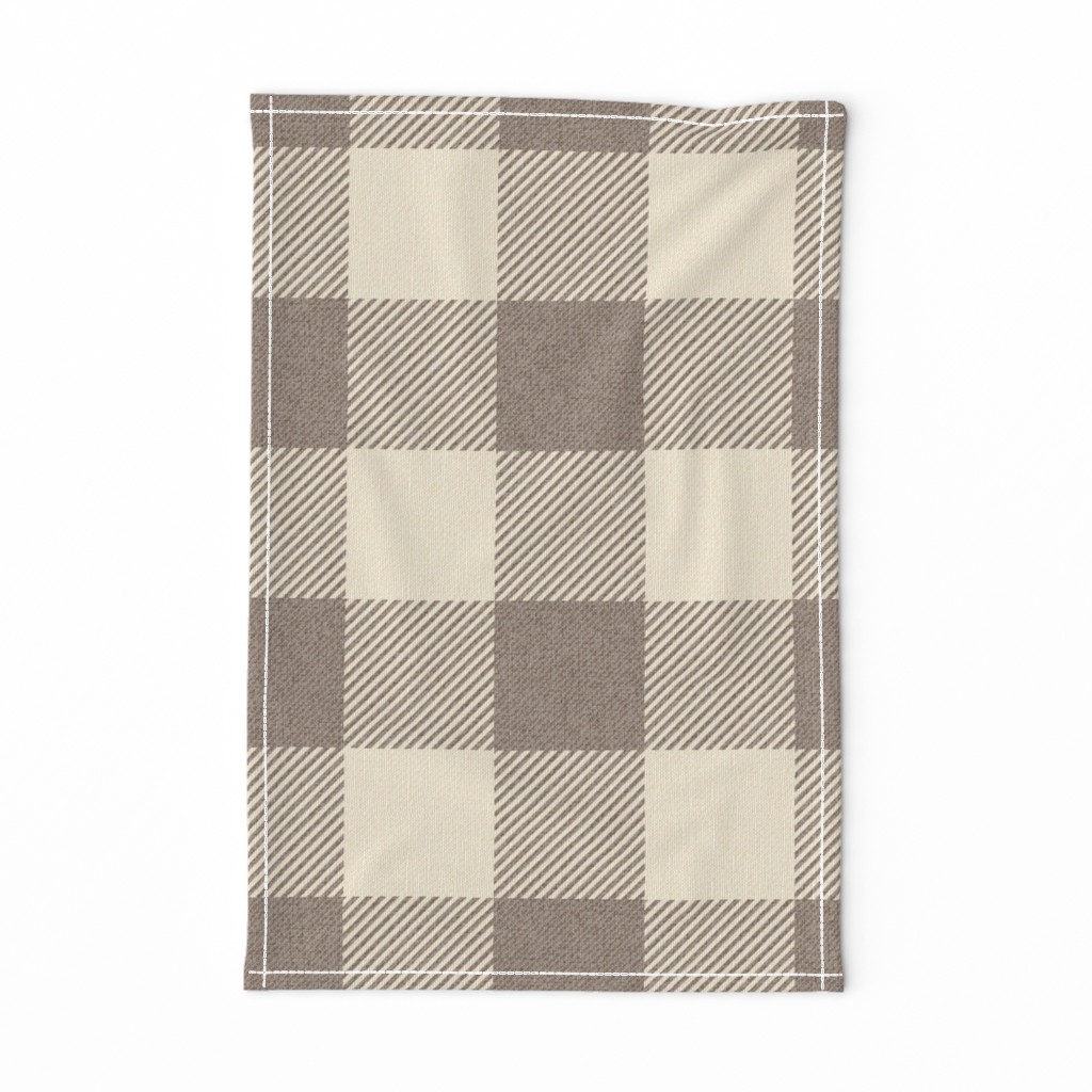 Twill Buffalo Plaid Dove Grey