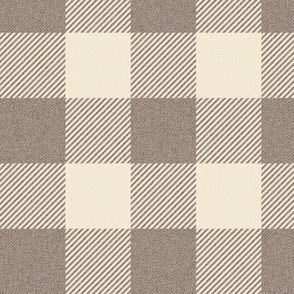 Twill Buffalo Plaid Dove Grey