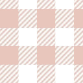 4" plaid - pink and white - LAD19