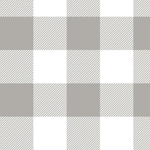 4" plaid - grey and white - LAD19