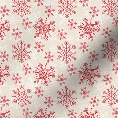 Snowflakes red