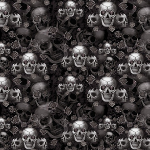 Gothic skulls and roses