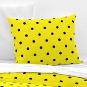 Classic Polka Dots - Black on Yellow