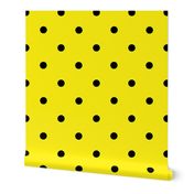 Classic Polka Dots - Black on Yellow