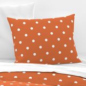 Classic Polka Dots - White on Nutmeg