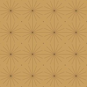 Nineteen Sixty Starburst small: Gold & Walnut Atomic MCM Starburst, Mod, Mid Century Modern Neutrals